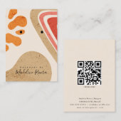 D'appel Carte de Présentation Artisanale de Textures Abstr (Devant / Derrière)