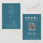 D'appel Carte de Présentation de Bijoux QR Sociale à Feuil (Devant / Derrière)
