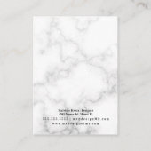 D'appel Carte de Présentation de Boucle d'Oreille Blanche  (Dos)