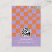 D'appel Carte de Présentation de Boucle d'Oreille Violet G (Dos)