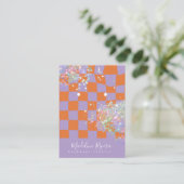 D'appel Carte de Présentation de Boucle d'Oreille Violet G (Debout devant)