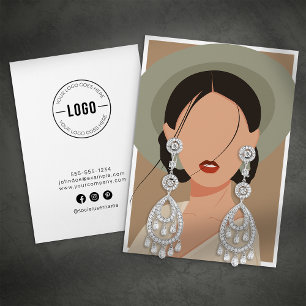 D'appel Carte de Présentation de Boucles d'Oreilles Élégan