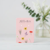 D'appel Carte de Présentation de Boucles d'Oreilles Fleur (Debout devant)