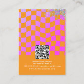 D'appel Carte de Présentation de Boucles d'Oreilles Orange (Dos)