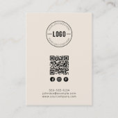 D'appel Carte de Présentation Élégante pour Boucles d'Orei (Dos)