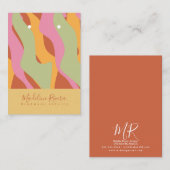 D'appel Carte de présentation pour boucles d'oreilles arti (Devant / Derrière)