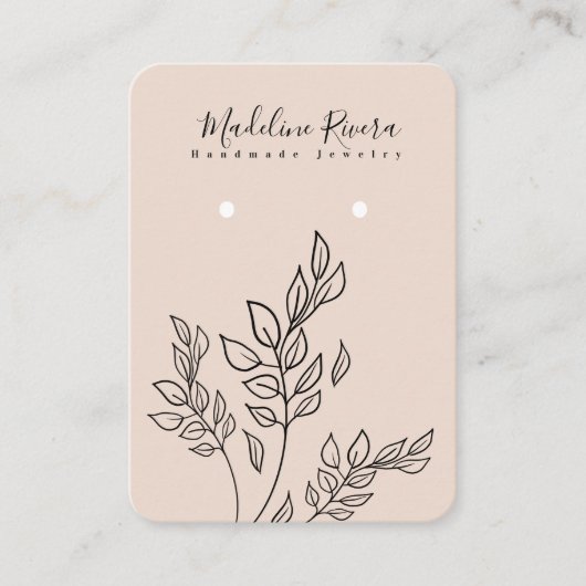 D'appel Carte de présentation pour boucles d'oreilles fait (Devant)