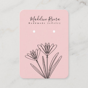 D'appel Carte de présentation pour boucles d'oreilles flor