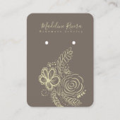 D'appel Carte de présentation pour boucles d'oreilles flor (Devant)