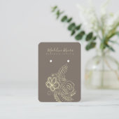 D'appel Carte de présentation pour boucles d'oreilles flor (Debout devant)