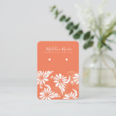 D'appel Carte de présentation pour boucles d'oreilles flor (Debout devant)