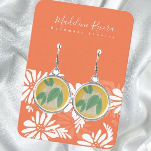 D'appel Carte de présentation pour boucles d'oreilles flor