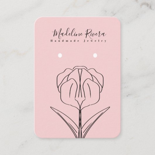 D'appel Carte de présentation pour boucles d'oreilles flor (Devant)