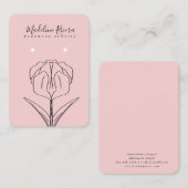 D'appel Carte de présentation pour boucles d'oreilles flor (Devant / Derrière)