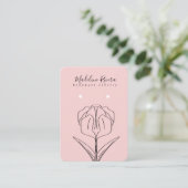 D'appel Carte de présentation pour boucles d'oreilles flor (Debout devant)