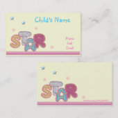 D'appel Carte de présentation pour enfants étoiles (Devant / Derrière)
