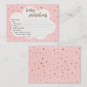 D'appel Carte de prévision de bébé pour le baby shower de (Devant / Derrière)