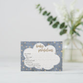 D'appel Carte de prévision de bébé pour le baby shower du (Debout devant)