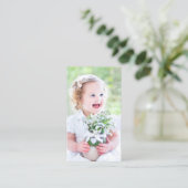 D'appel Carte de prière Baptême photo complète (Debout devant)