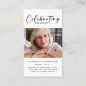 D'appel Carte de prière commémorative | Célébrer la vie de (Devant)