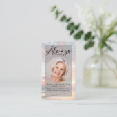 D'appel Carte de prière commémorative | Coucher de soleil (Debout devant)