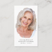 D'appel Carte de prière commémorative croisée (Devant)