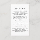 D'appel Carte de prière commémorative | Dans la mémoire ai (Dos)