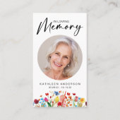 D'appel Carte de prière commémorative | Dans Love Mémoire (Devant)