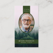 D'appel Carte de prière commémorative de la forêt ovale (Devant)