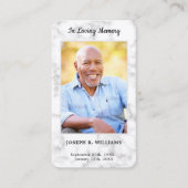 D'appel Carte de prière commémorative de la photo de marbr (Devant)