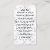 D'appel Carte de prière commémorative de la photo de marbr (Dos)