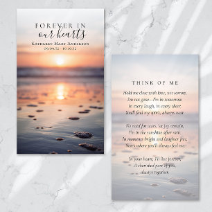 D'appel Carte de prière commémorative de photo Sunrise Oce
