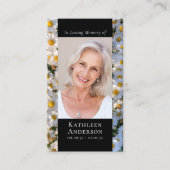 D'appel Carte de prière commémorative des Daises de photos (Devant)