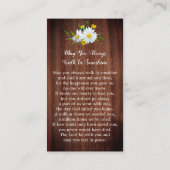 D'appel Carte de prière commémorative des funérailles flor (Dos)