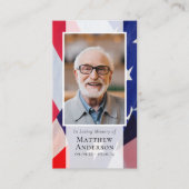 D'appel Carte de prière commémorative du drapeau de l'anci (Devant)