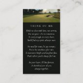 D'appel Carte de prière commémorative du terrain de golf O (Dos)