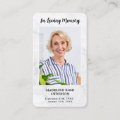 D'appel Carte de prière commémorative en marbre moderne (Devant)