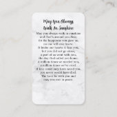 D'appel Carte de prière commémorative en marbre moderne (Dos)