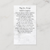 D'appel Carte de prière commémorative en marbre simple (Dos)