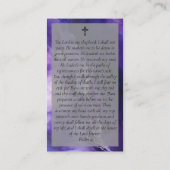 D'appel Carte de prière commémorative en marbre violet (Dos)