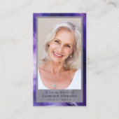 D'appel Carte de prière commémorative en marbre violet (Devant)
