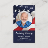 D'appel Carte de prière commémorative Étoiles et rayures P (Devant)