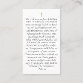 D'appel Carte de prière commémorative Eucalyptus Budget (Dos)