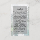 D'appel Carte de prière commémorative | Forêt (Dos)