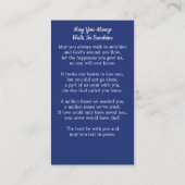 D'appel Carte de prière commémorative funéraire du drapeau (Dos)