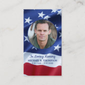 D'appel Carte de prière commémorative funéraire du drapeau (Devant)