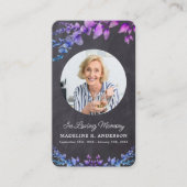 D'appel Carte de prière commémorative funéraire Eucalyptus (Devant)