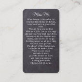 D'appel Carte de prière commémorative funéraire Eucalyptus (Dos)