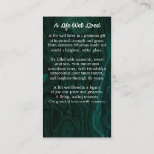 D'appel Carte de prière commémorative funéraire Photo Emer (Dos)