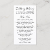 D'appel Carte de prière commémorative funéraire Voilier Ba (Dos)